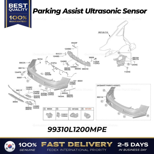 ⭐Genuine⭐ Parking Assist Ultrasonic Sensor 99310L1200MPE for Hyundai Genesis G80