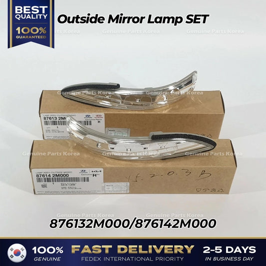 ⭐Genuine⭐ Outside Mirror Lamp SET 876132M000 876142M000 for Genesis Coupe