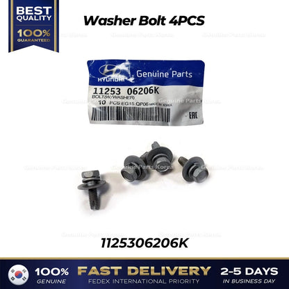 Genuine Washer Bolt 4PCS 1125306206K for Hyundai Equus Genesis Kia Optima