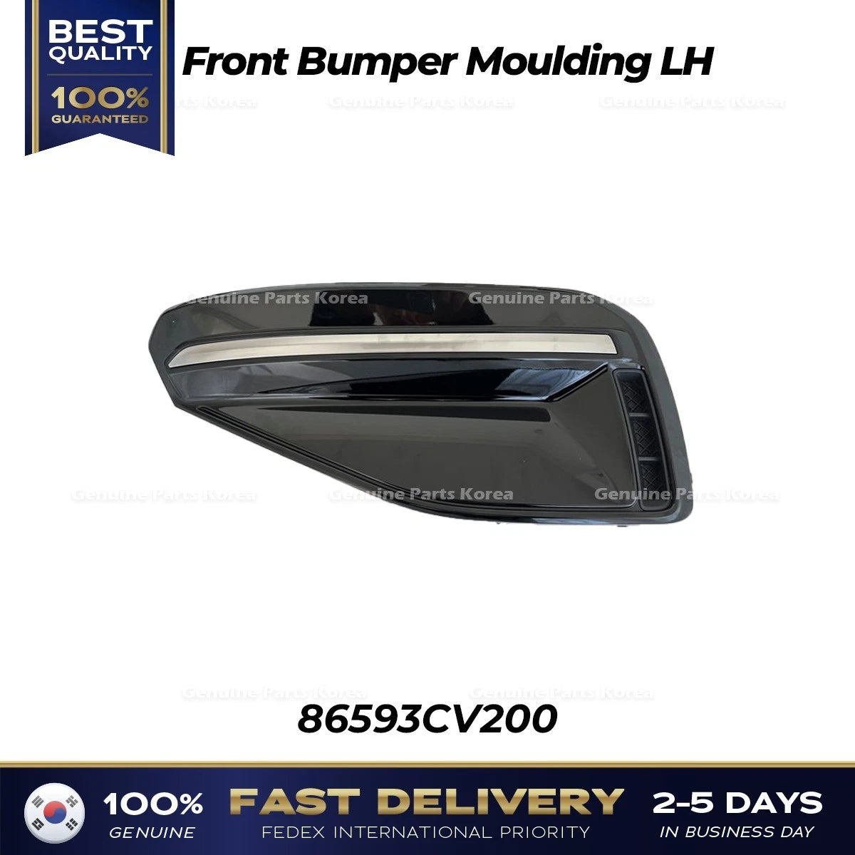 ⭐Genuine⭐ Front Bumper Moulding LH 86593CV200 for Kia EV6