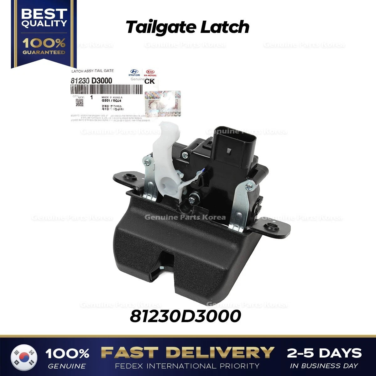 ⭐Genuine⭐ Tailgate Latch 81230D3000 for Hyundai Tucson Kia Sportage