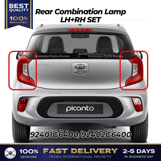 ⭐Genuine⭐ Rear Combination Lamp LH RH SET 92401G6400 92402G6400 for Kia Picanto