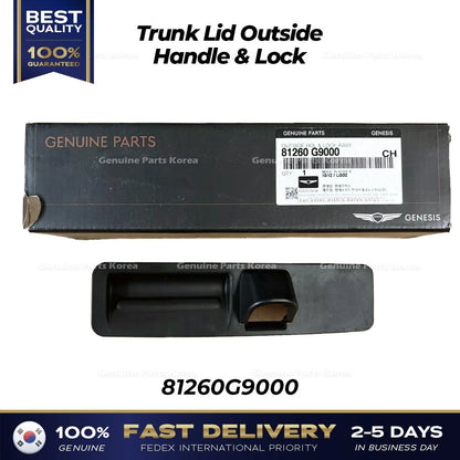 Genuine Trunk Lid Outside Handle & Lock 81260G9000 for Hyundai Genesis G70