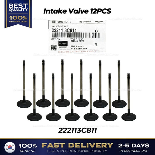 Genuine Intake Valve 12PCS for Hyundai Genesis Palisade Kia Sorento