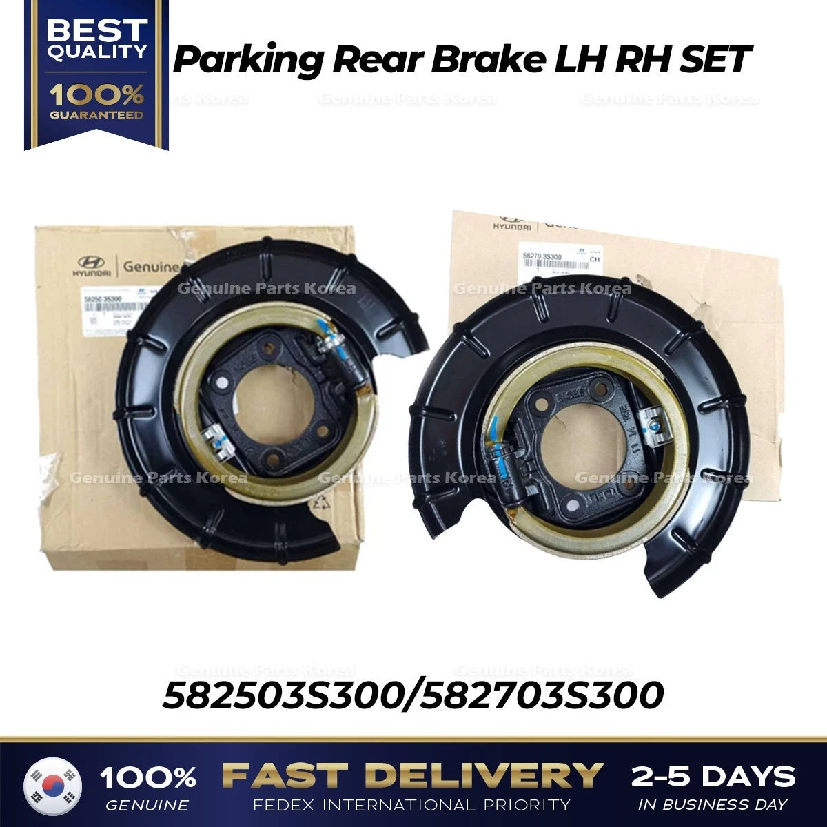 ⭐Genuine⭐ Parking Rear Brake LH RH SET 582503S300 582703S300 for Kia Sportage