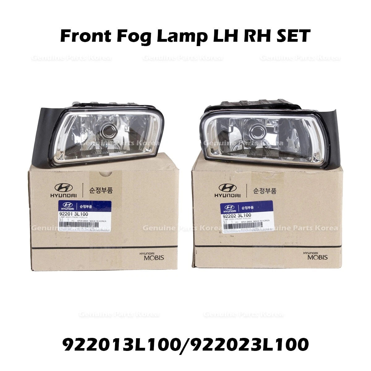 ⭐Genuine⭐ Front Fog Lamp LH RH SET 922013L100 922023L100 for Hyundai Azera