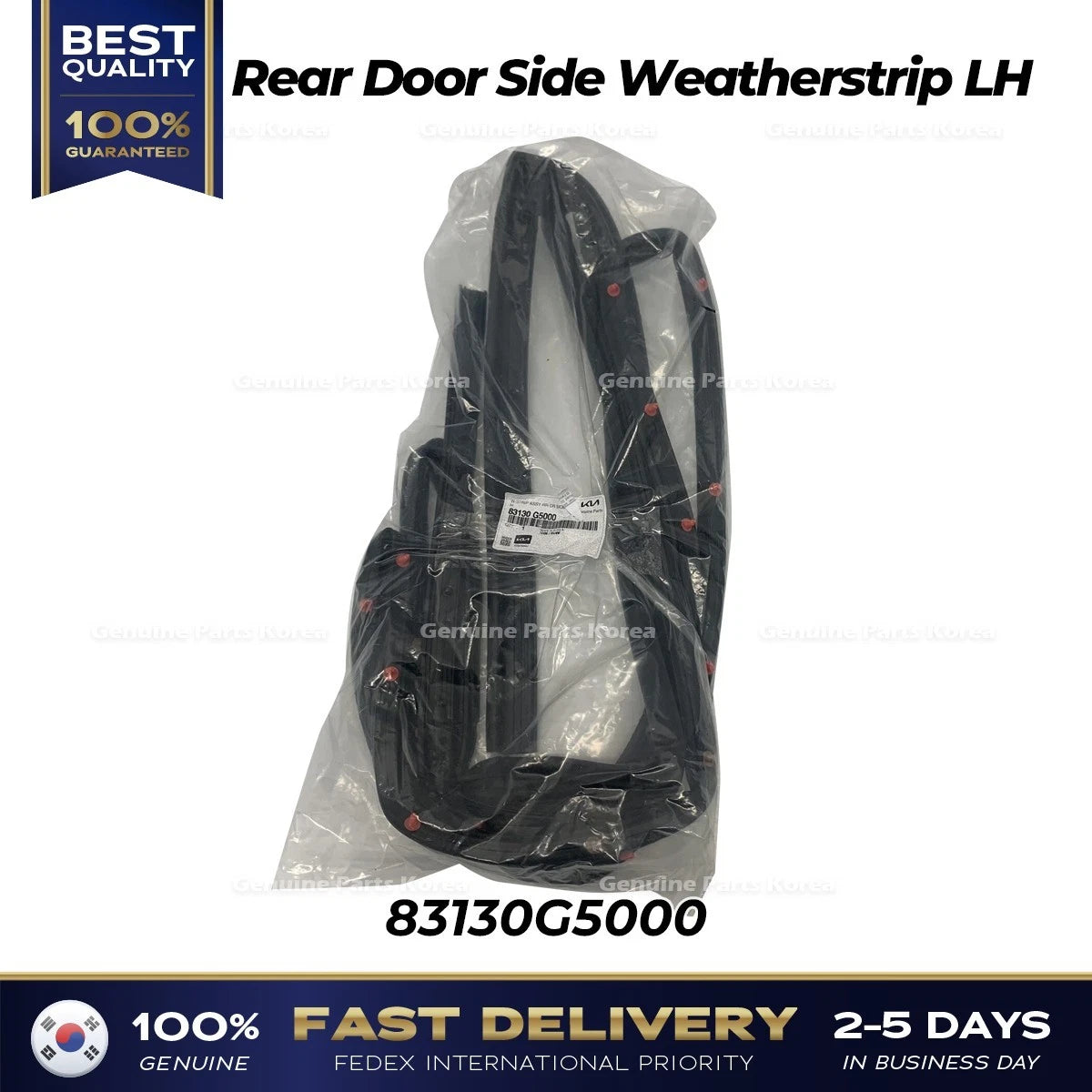 ⭐Genuine⭐ Rear Door Side Weatherstrip LH 83130G5000 for Kia Niro