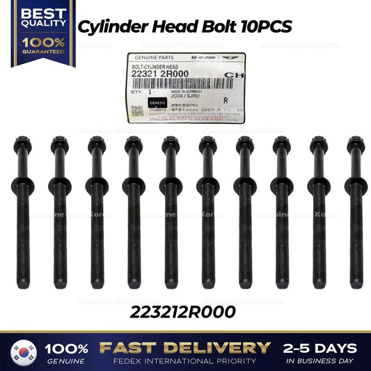⭐Genuine⭐ Cylinder Head Bolt 10PCS 223212R000 for Hyundai Genesis GV70 GV80