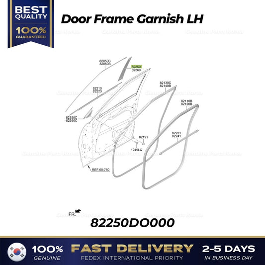 ⭐Genuine⭐ Door Frame Garnish LH 82250DO000 for Kia EV9