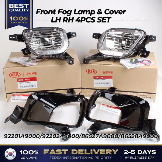 ⭐Genuine⭐ Front Fog Lamp & Cover LH RH 4PCS SET for Kia Sedona