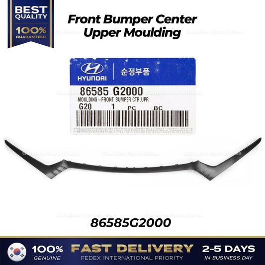 ⭐Genuine⭐ Front Bumper Center Upper Moulding 86585G2000 for Hyundai Ioniq