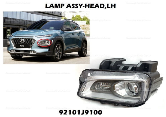 ⭐Genuine⭐ Front LED Headlight Lamp LEFT 92101J9100 for Hyundai Kona 2018-2021