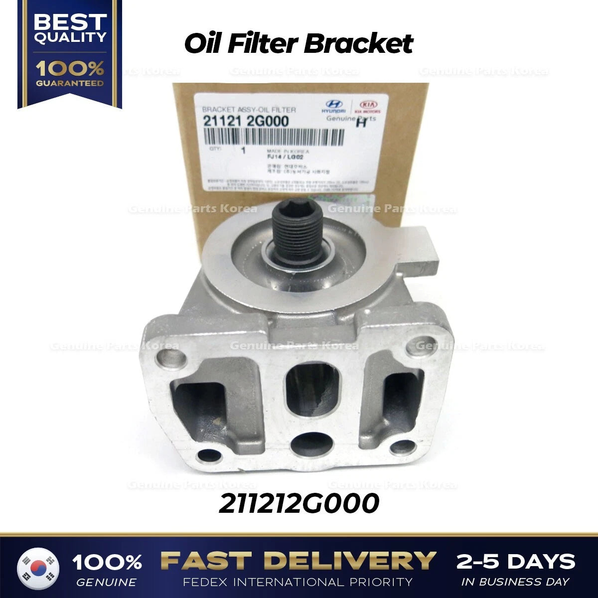 ⭐Genuine⭐ Oil Filter Bracket 211212G000 for Hyundai Kia