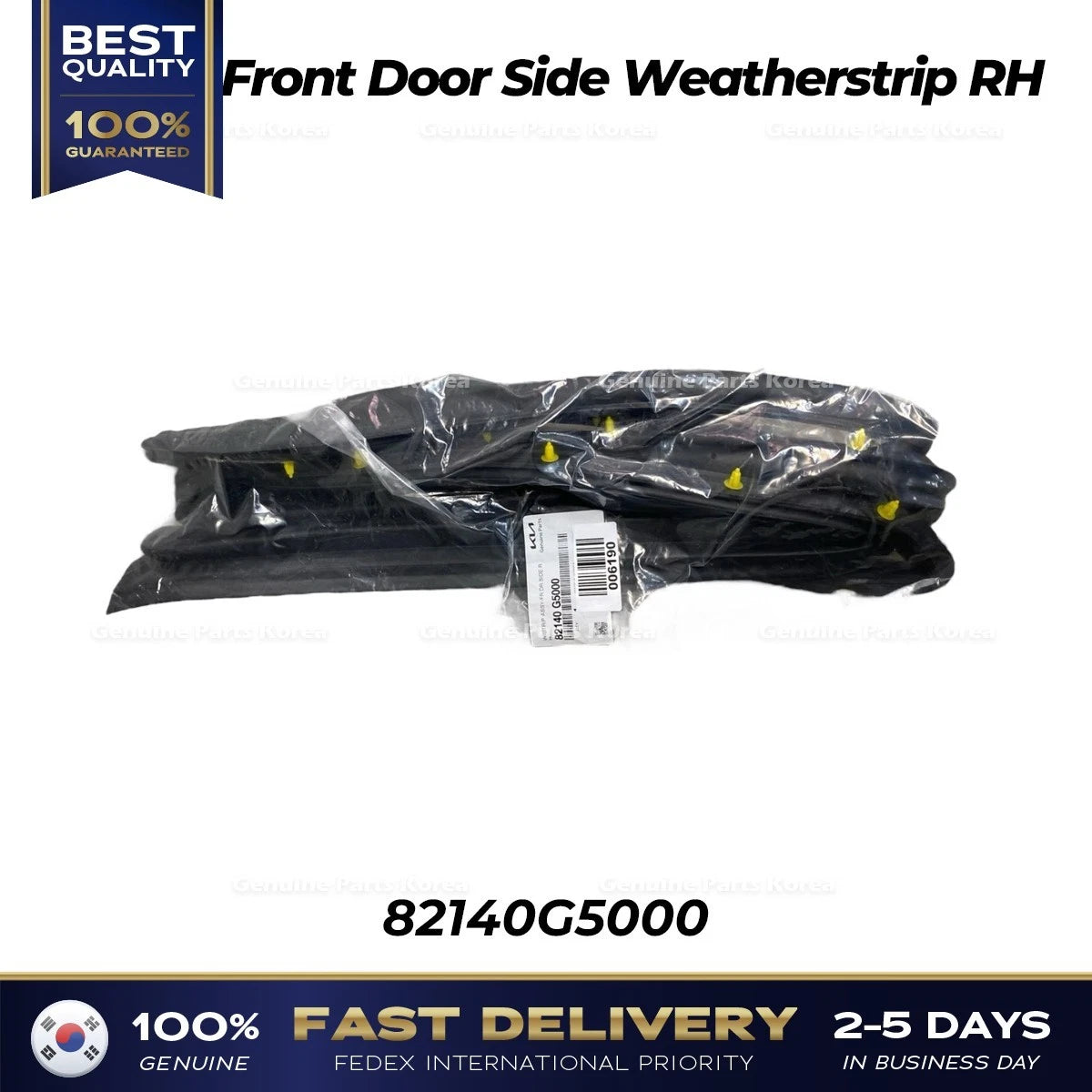 ⭐Genuine⭐ Front Door Side Weatherstrip RH 82140G5000 for Kia Niro