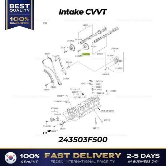 Genuine Intake CVVT 243503F500 for Hyundai Equus Kia K900