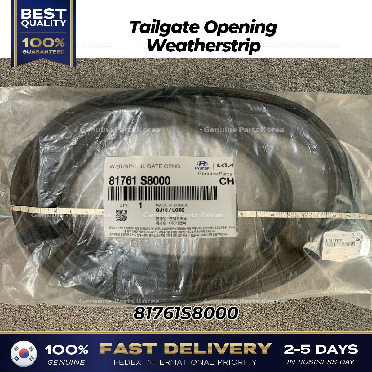 ⭐Genuine⭐ Tailgate Opening Weatherstrip 81761S8000 for Hyundai Palisade