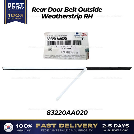 ⭐Genuine⭐ Rear Door Belt Outside Weatherstrip RH 83220AA020 for Hyundai Elantra N