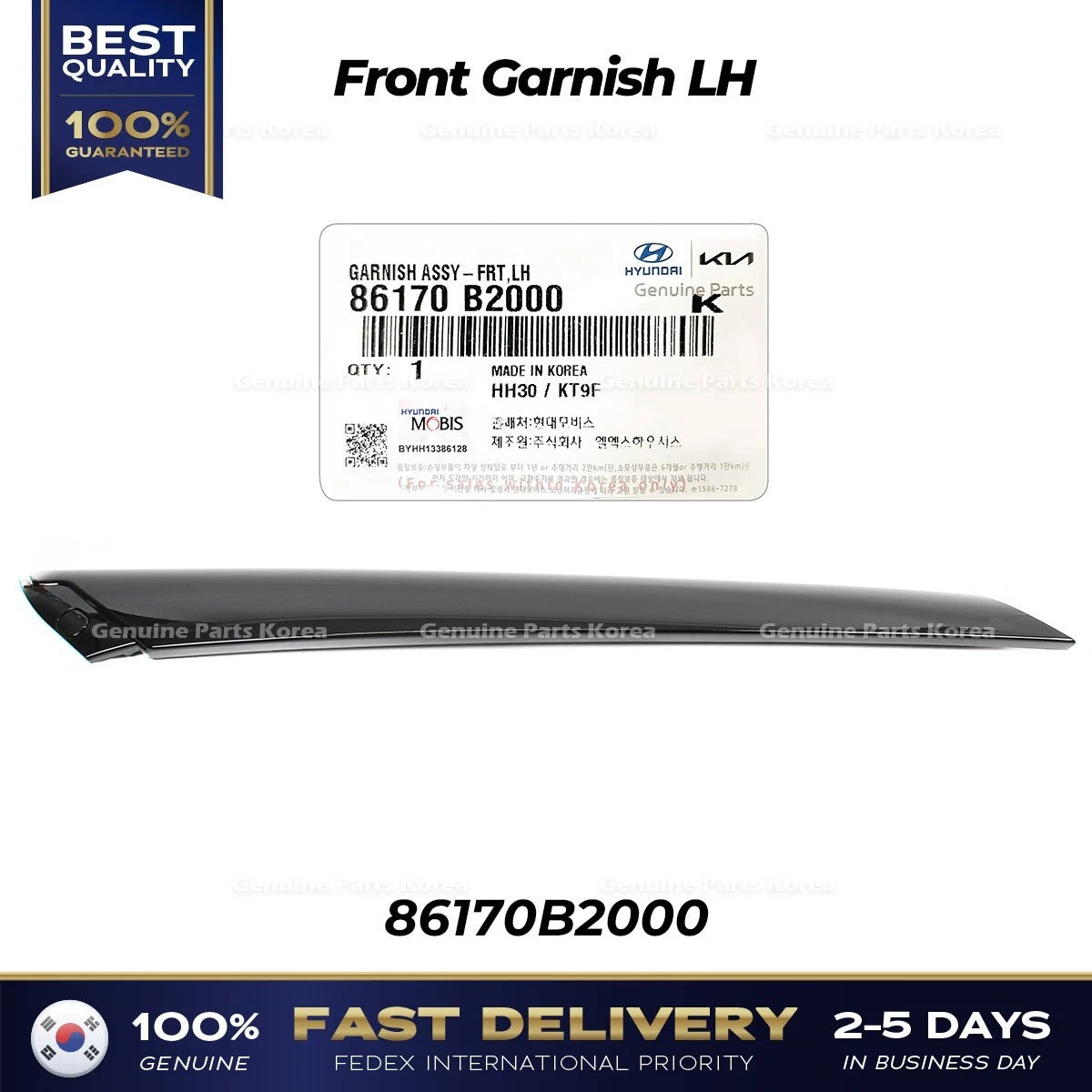 ⭐Genuine⭐ Front Garnish LH 86170B2000 for Kia Soul