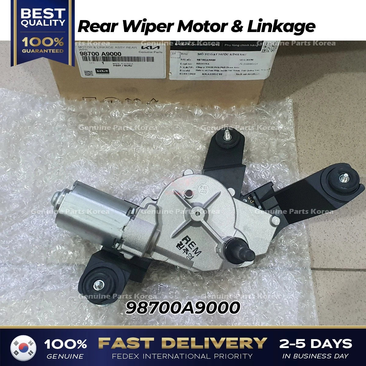 ⭐Genuine⭐ Rear Wiper Motor & Linkage 98700A9000 for Kia Sedona