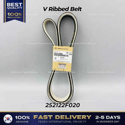 Genuine V Ribbed Belt 252122F020 for Hyundai Tuscon Kia Sportage