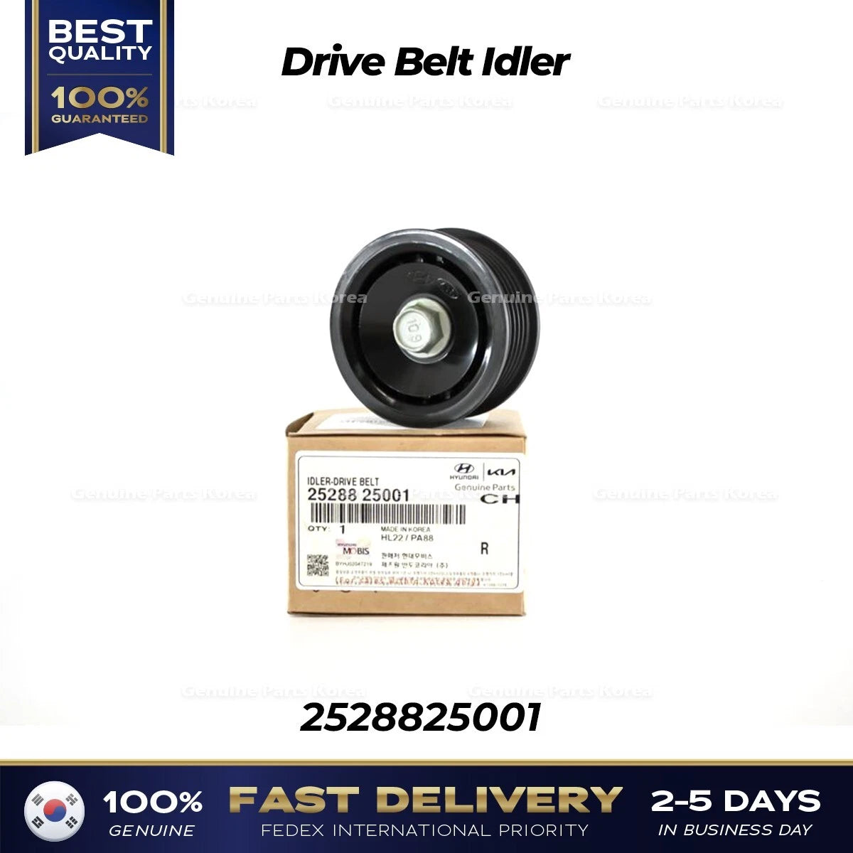 ⭐Genuine⭐ Drive Belt Idler 2528825001 for Hyundai Sonata Tucson Kia Forte