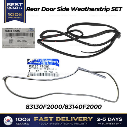 Genuine Rear Door Side Weatherstrip SET for Hyundai Elantra