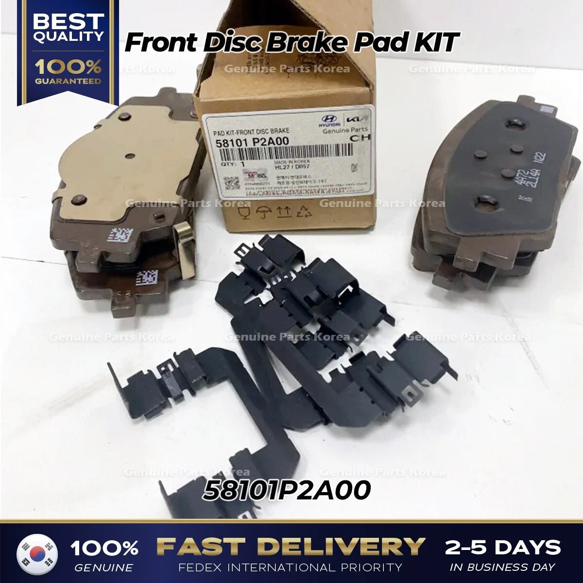 ⭐Genuine⭐ Front Disc Brake Pad KIT 58101P2A00 for Hyundai Santa Fe Kia Sorento