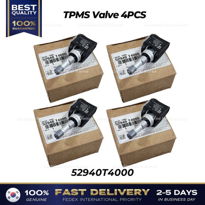 Genuine TPMS Valve 4PCS 52940T4000 for Hyundai Genesis G90 GV60 Kia EV6