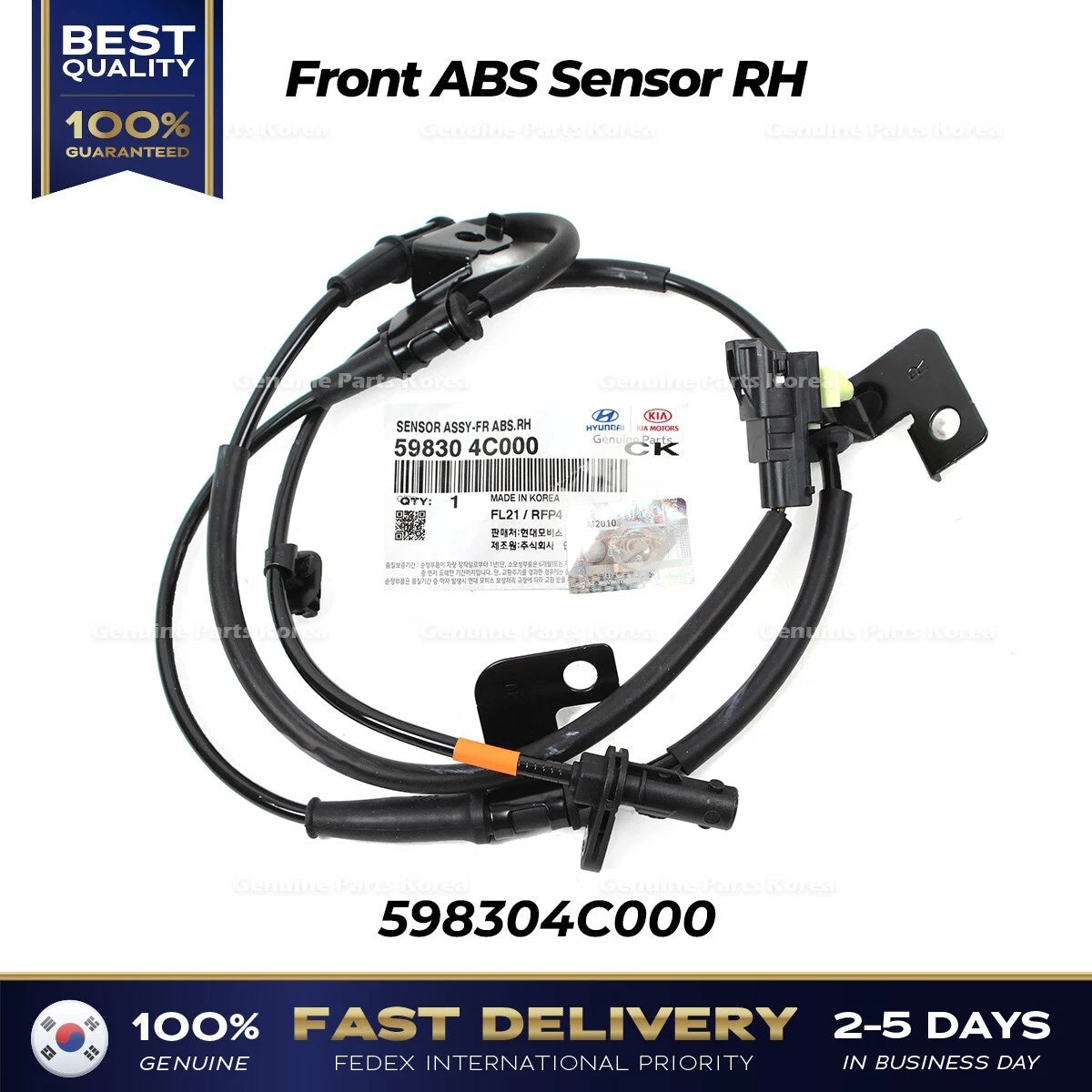 ⭐Genuine⭐ Front ABS Sensor RH 598304C000 for Kia Optima