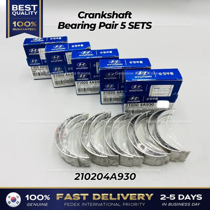 Genuine Crankshaft Bearing Pair 5 SETS 210204A930 for Hyundai H1
