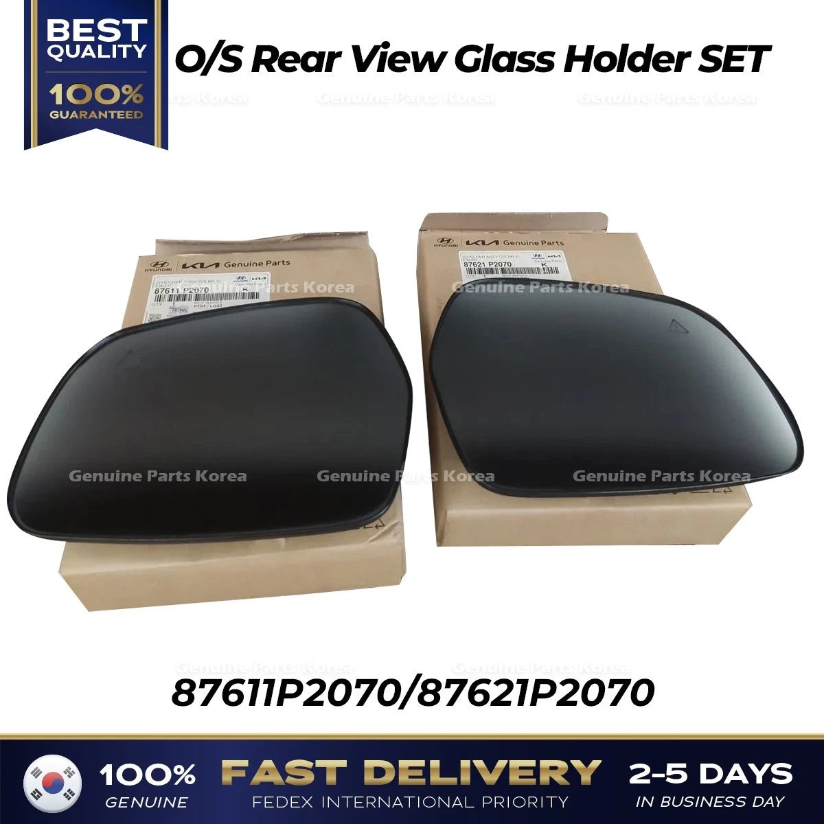 ⭐Genuine⭐ O/S Rear View Glass Holder SET for Kia Sorento Hybrid