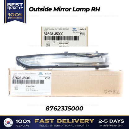 Genuine Outside Mirror Lamp RH 87623J5000 for Kia Stinger