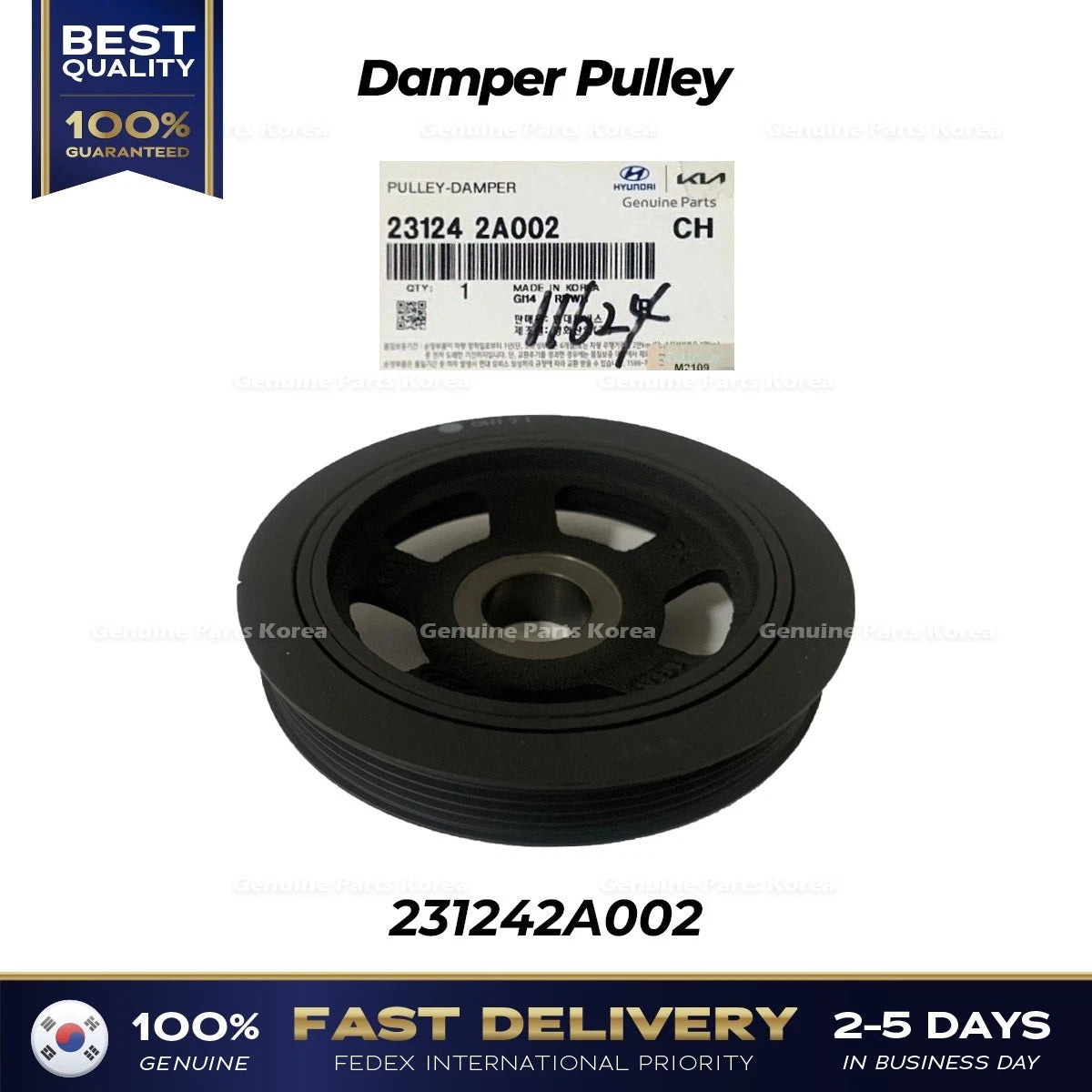 ⭐Genuine⭐ Damper Pulley 231242A002 for Hyundai Accent Kia Soul