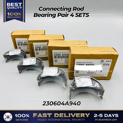 Genuine Connecting Rod Bearing Pair 4 SETS 230604A940 for Hyundai H1