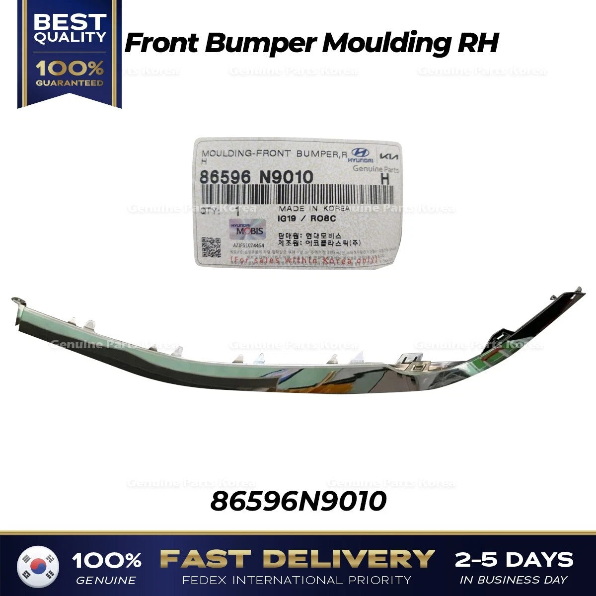 ⭐Genuine⭐ Front Bumper Moulding RH 86596N9010 for Hyundai Tucson
