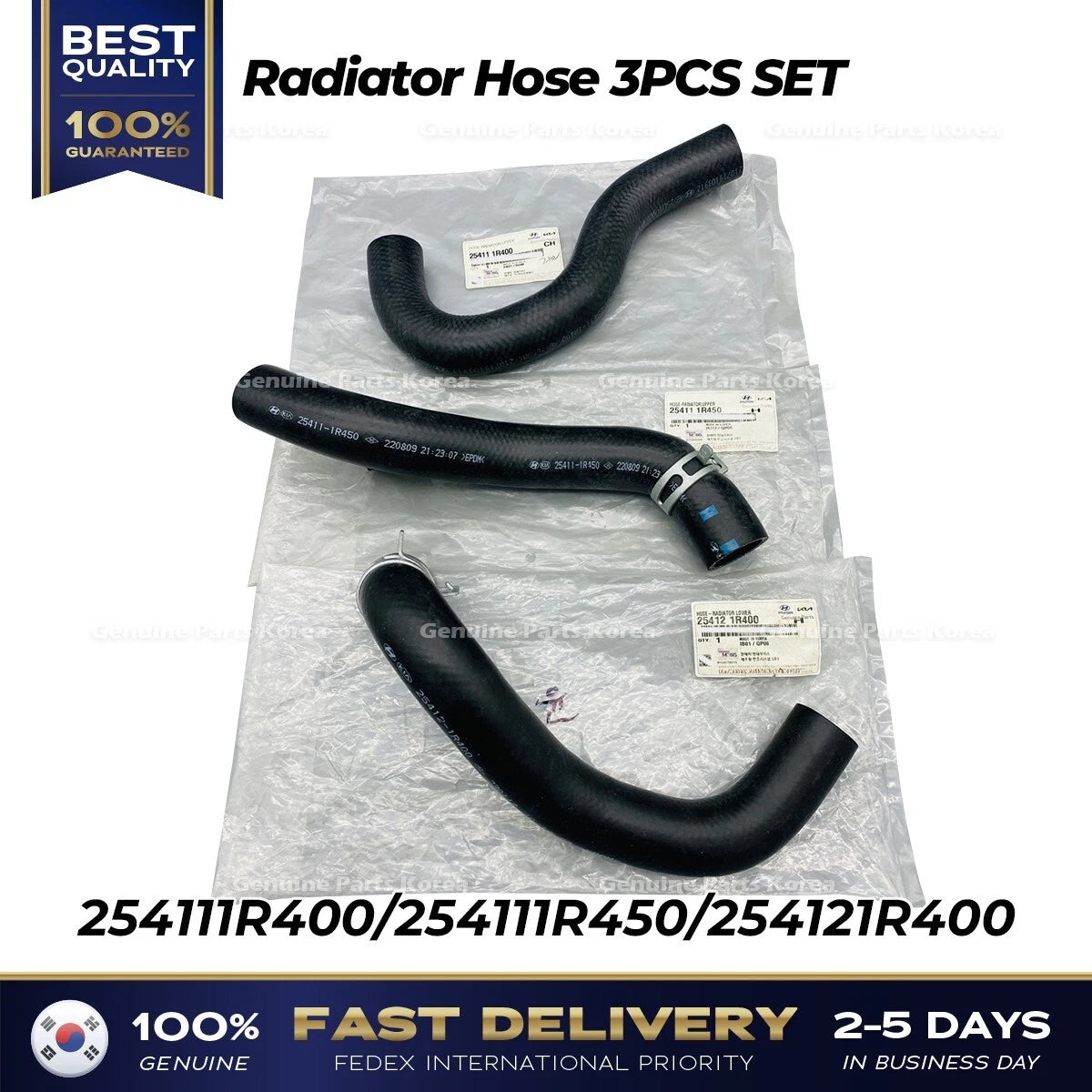 ⭐Genuine⭐ Radiator Hose 3PCS SET for Hyundai Accent