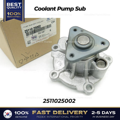 Genuine Coolant Pump Sub 2511025002 for Hyundai Santa Fe Sonata Kia Forte