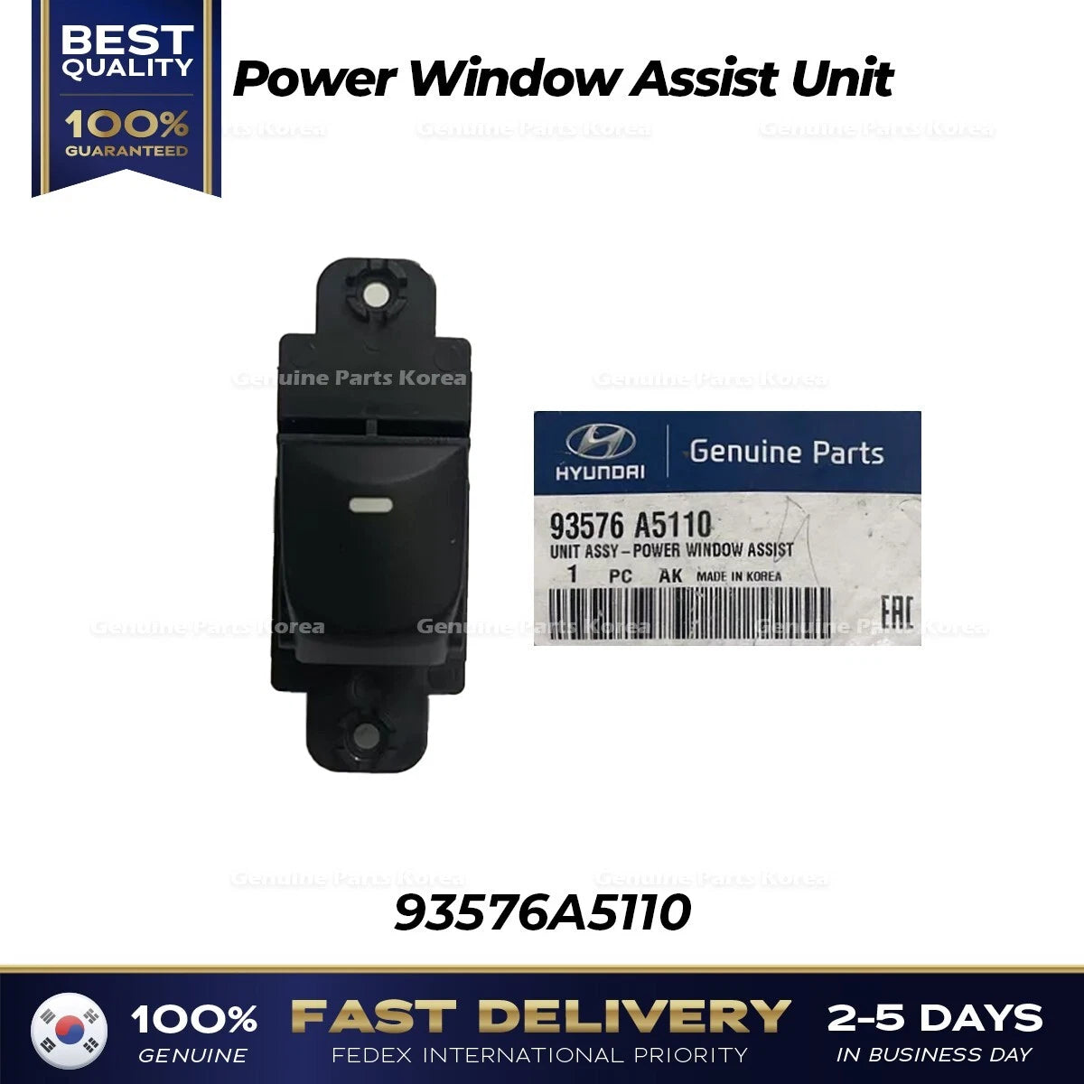⭐Genuine⭐ Power Window Assist Unit 93576A5110 for Hyundai Elantra