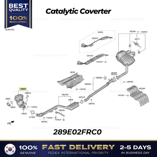 ⭐Genuine⭐ Catalytic Coverter 289E02FRC0 for Hyundai Genesis G70 Kia Stinger