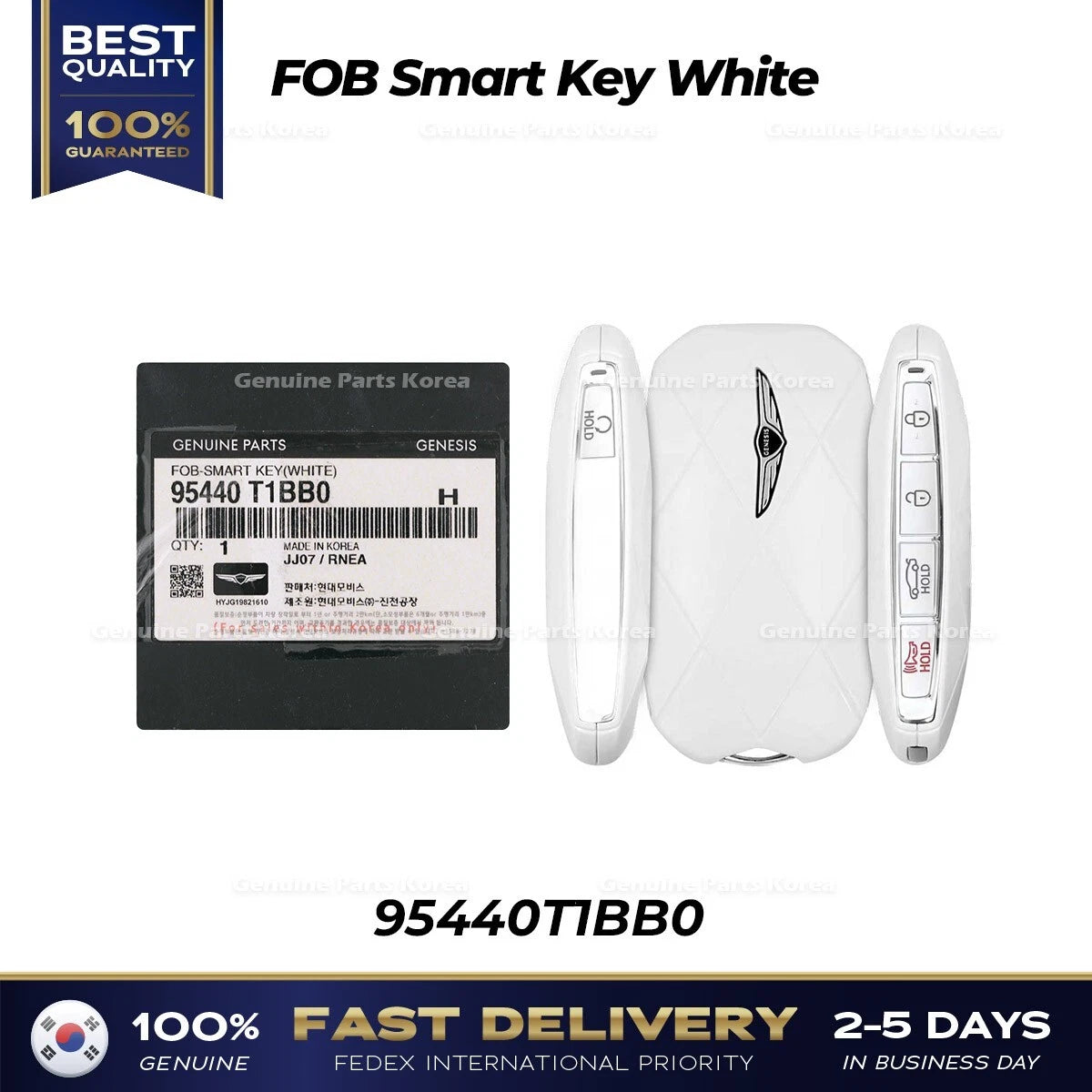 ⭐Genuine⭐ FOB Smart Key White 95440T1BB0 for Hyundai Genesis G80