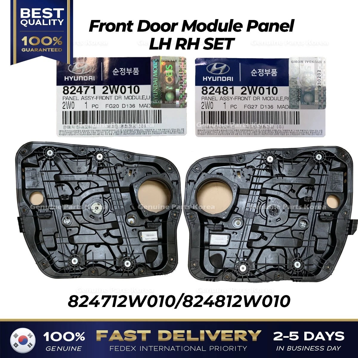 ⭐Genuine⭐ Front Door Module Panel LH RH SET for Hyundai Santa Fe