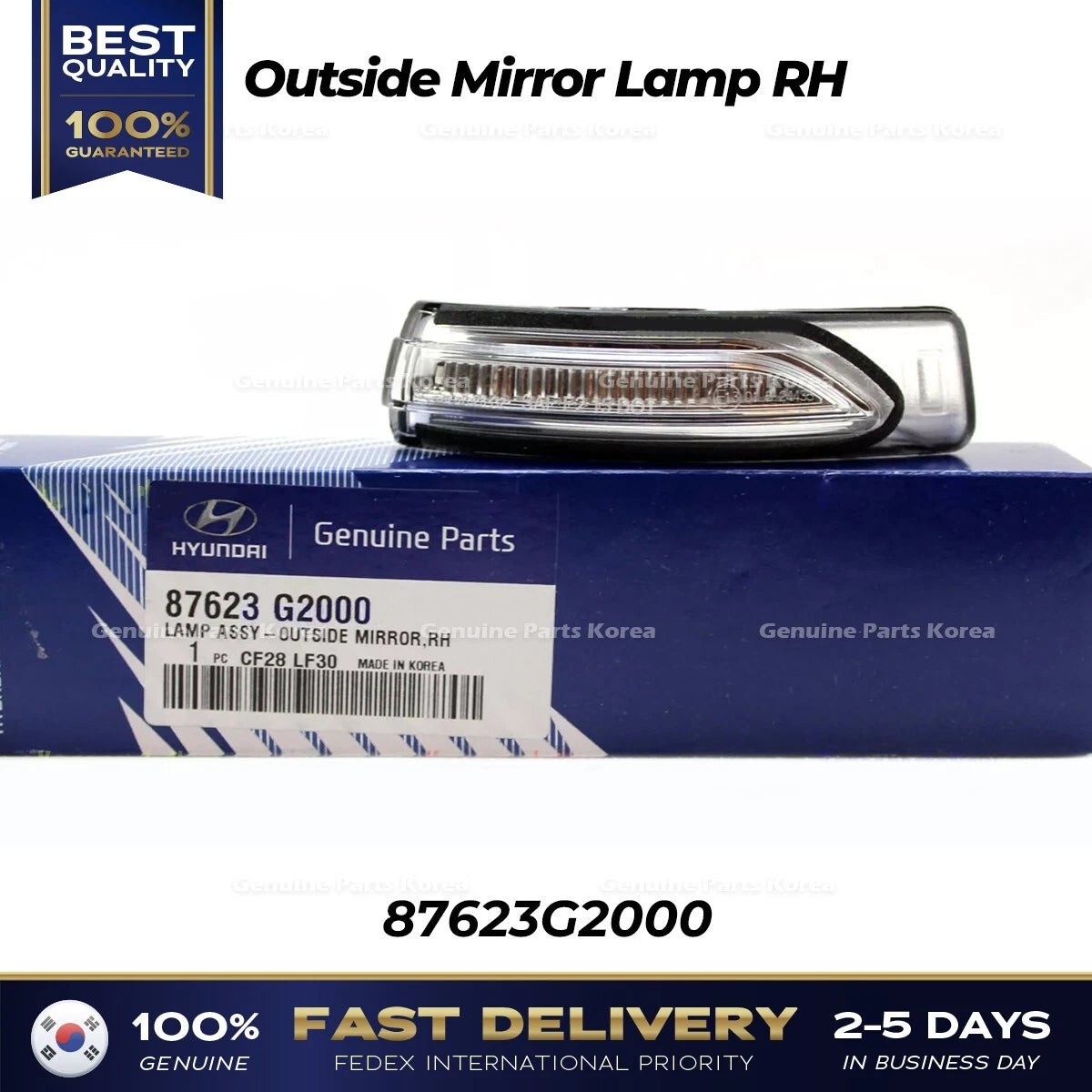 ⭐Genuine⭐ Outside Mirror Lamp RH 87623G2000 for Hyundai Ioniq