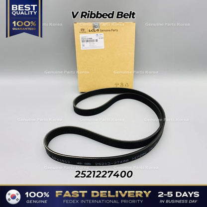 Genuine V Ribbed Belt 2521227400 for Hyundai Tuscon Kia Sportage