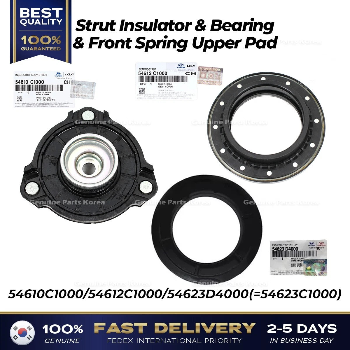 ⭐Genuine⭐ Strut Insulator & Bearing & Front Spring Upper Pad for Hyundai Sonata