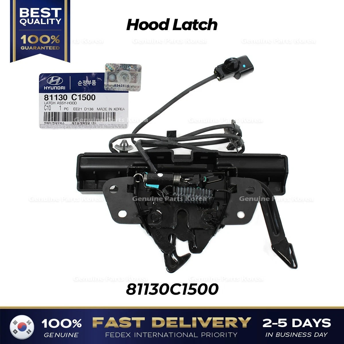 Genuine Hood Latch 81130C1500 for Hyundai Sonata