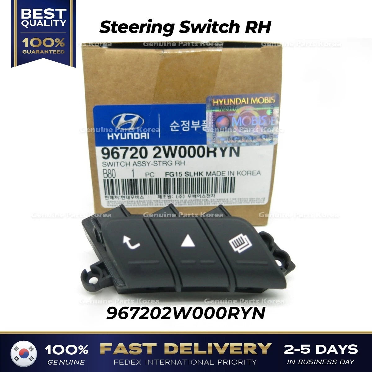 ⭐Genuine⭐ Steering Switch RH 967202W000RYN for Hyundai Santa Fe