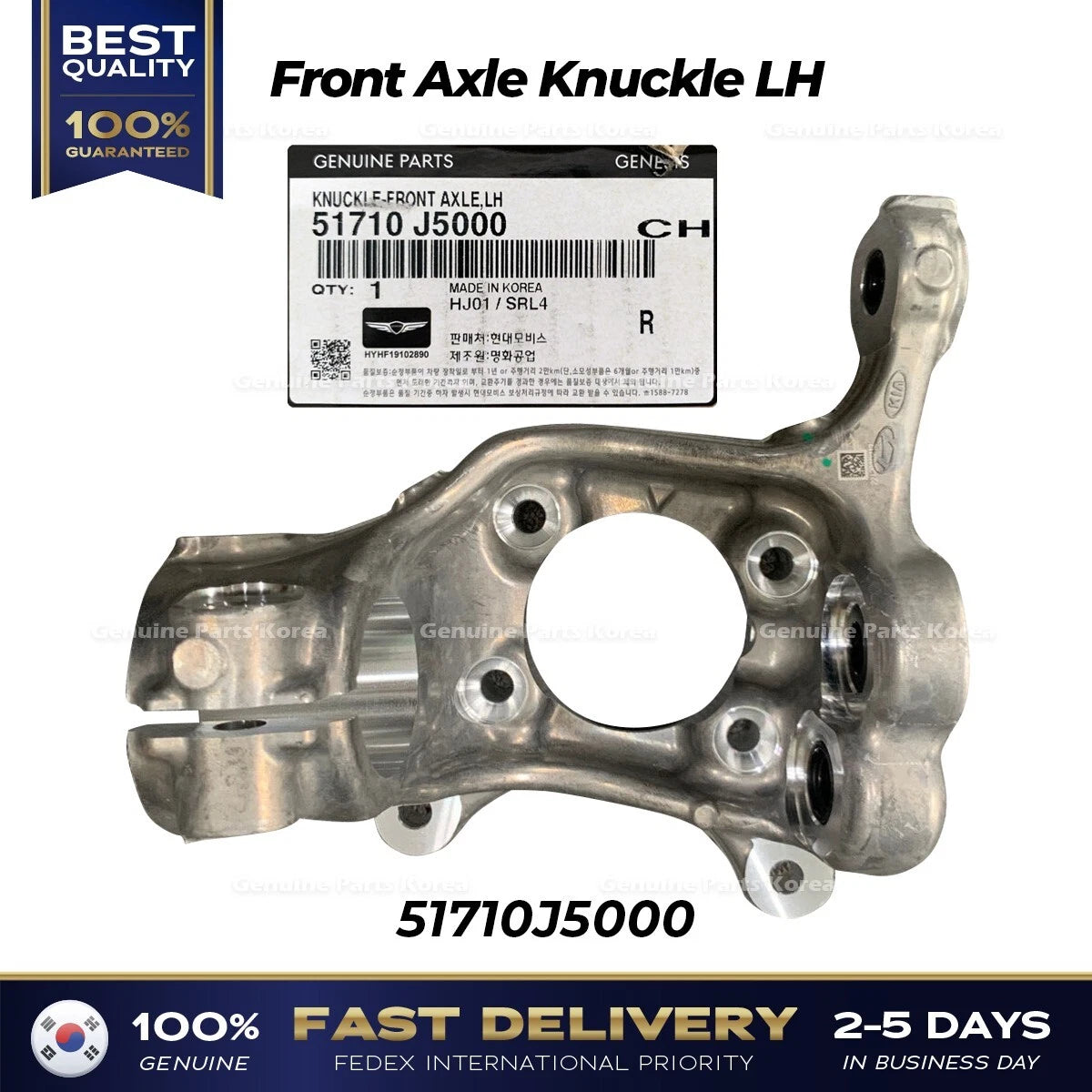 ⭐Genuine⭐ Front Axle Knuckle LH 51710J5000 for Hyundai Genesis G70 Kia Stinger