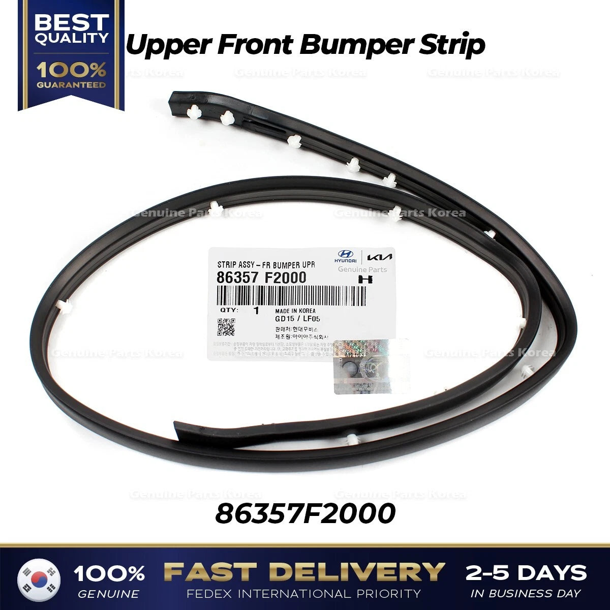 ⭐Genuine⭐ Upper Front Bumper Strip 86357F2000 for Hyundai Elantra