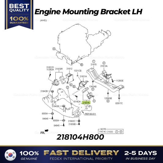 ⭐Genuine⭐ Engine Mounting Bracket LH 218104H800 for Hyundai H1 Grand Starex