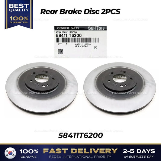 ⭐Genuine⭐ Rear Brake Disc 2PCS 58411T6200 for Hyundai Genesis G90 GV80